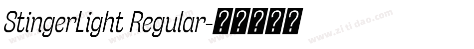 StingerLight Regular字体转换